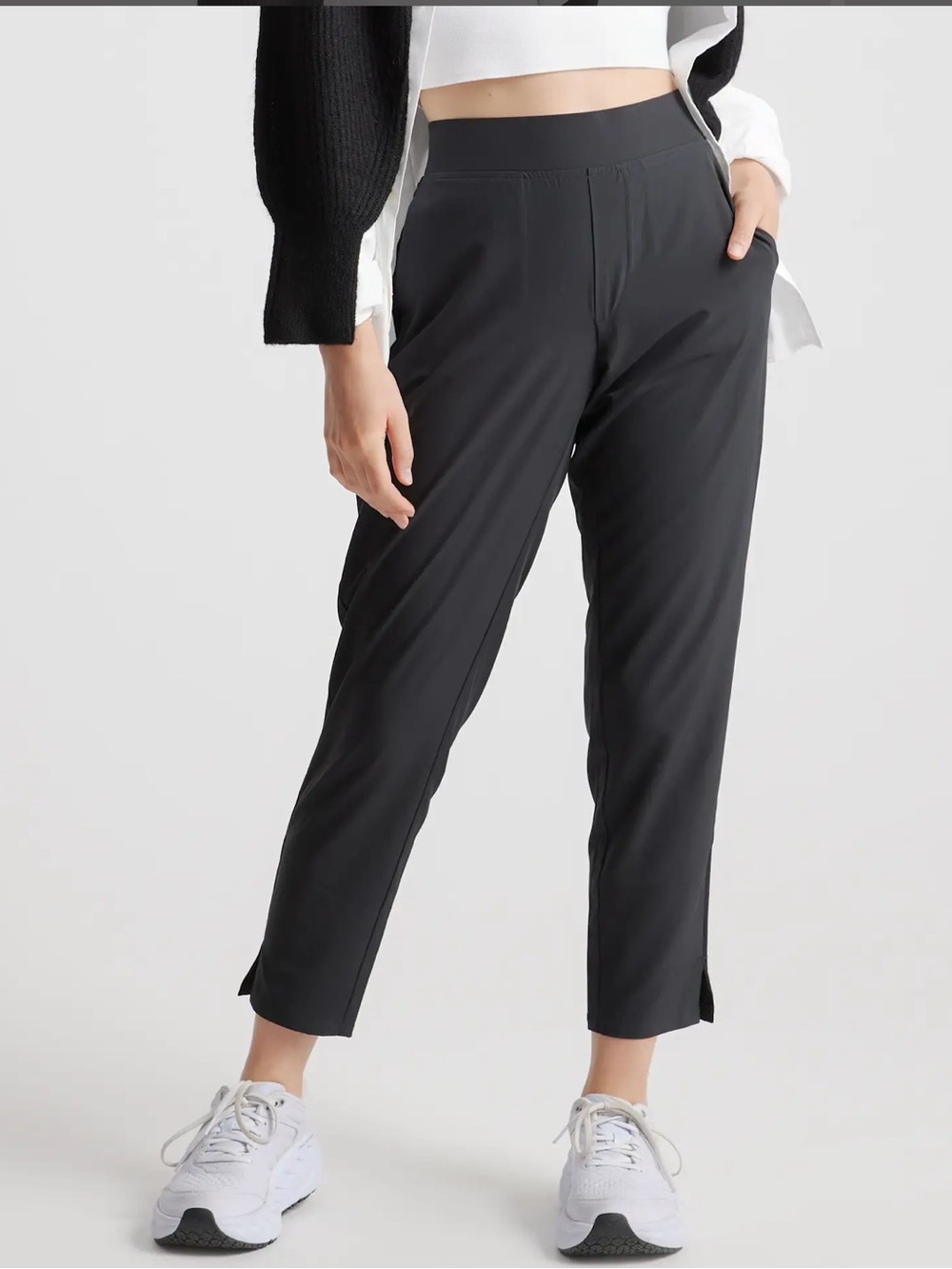 QUINCE Performance Tech Ankle Black Pants, Size XS